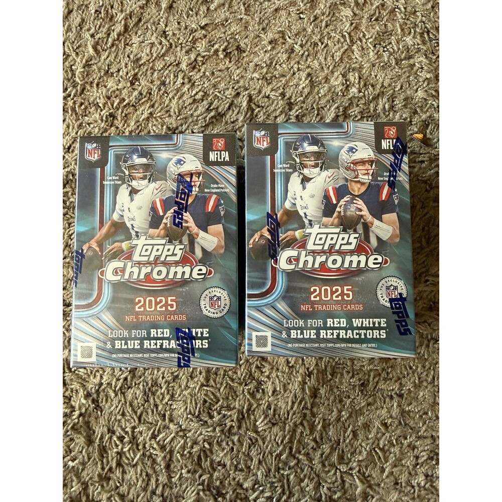 [LOT OF 2] 2025 NFL Topps Chrome Football Value Box BRAND NEW - Ready to Ship
